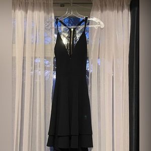 Black backless dress